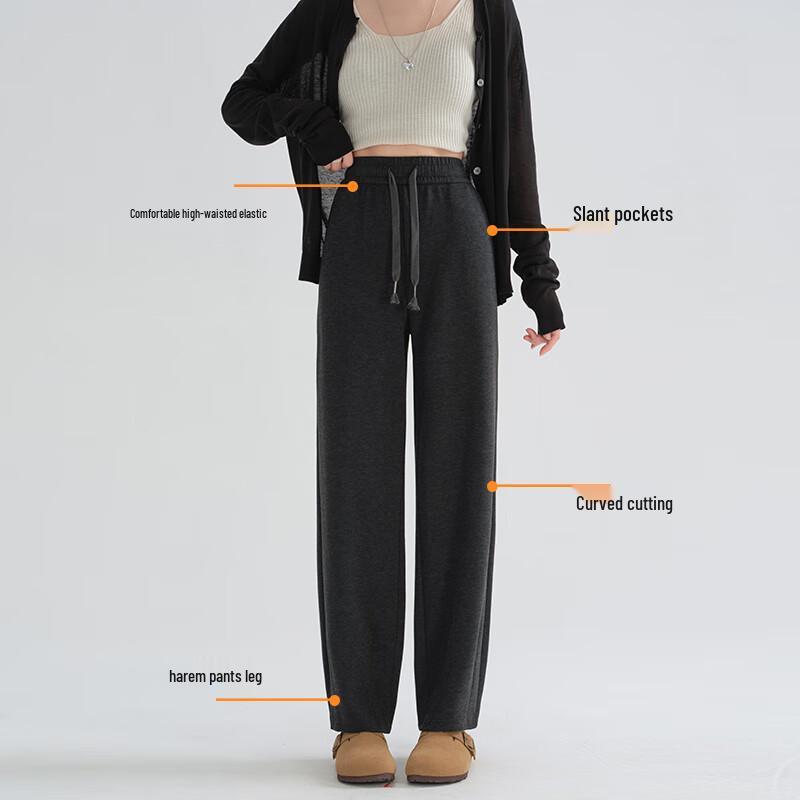 Women's High-Waist Straight-Leg Harem Pants