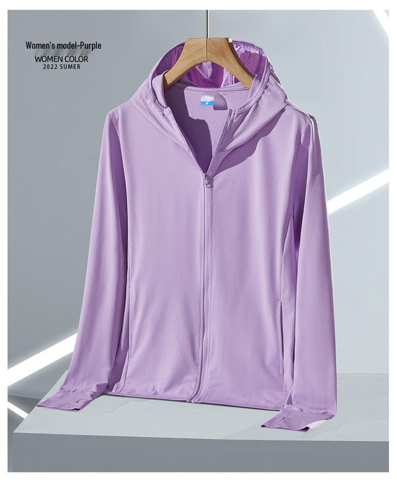 Customized Unisex Hooded UV Protection Jacket - Summer Breathable Sun Shirt with Long Sleeves