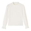 Women's Elegant Lace Mock Neck Long Sleeve Top