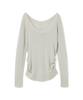 MILLO WOMEN Sheer Loose Fit Knit Top [Beige]