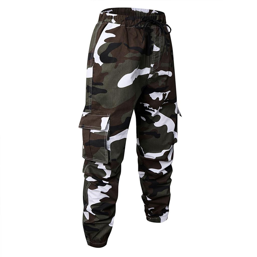 Herren Lockere Freizeit Mehrzwecktaschen Baumwolle Arbeits Hose