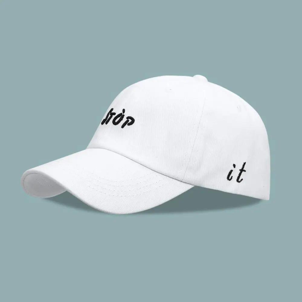 Korean Versatile Letter Embroidery Baseball Hat Female Retro Outdoor Sunshade Duck Tongue Cap