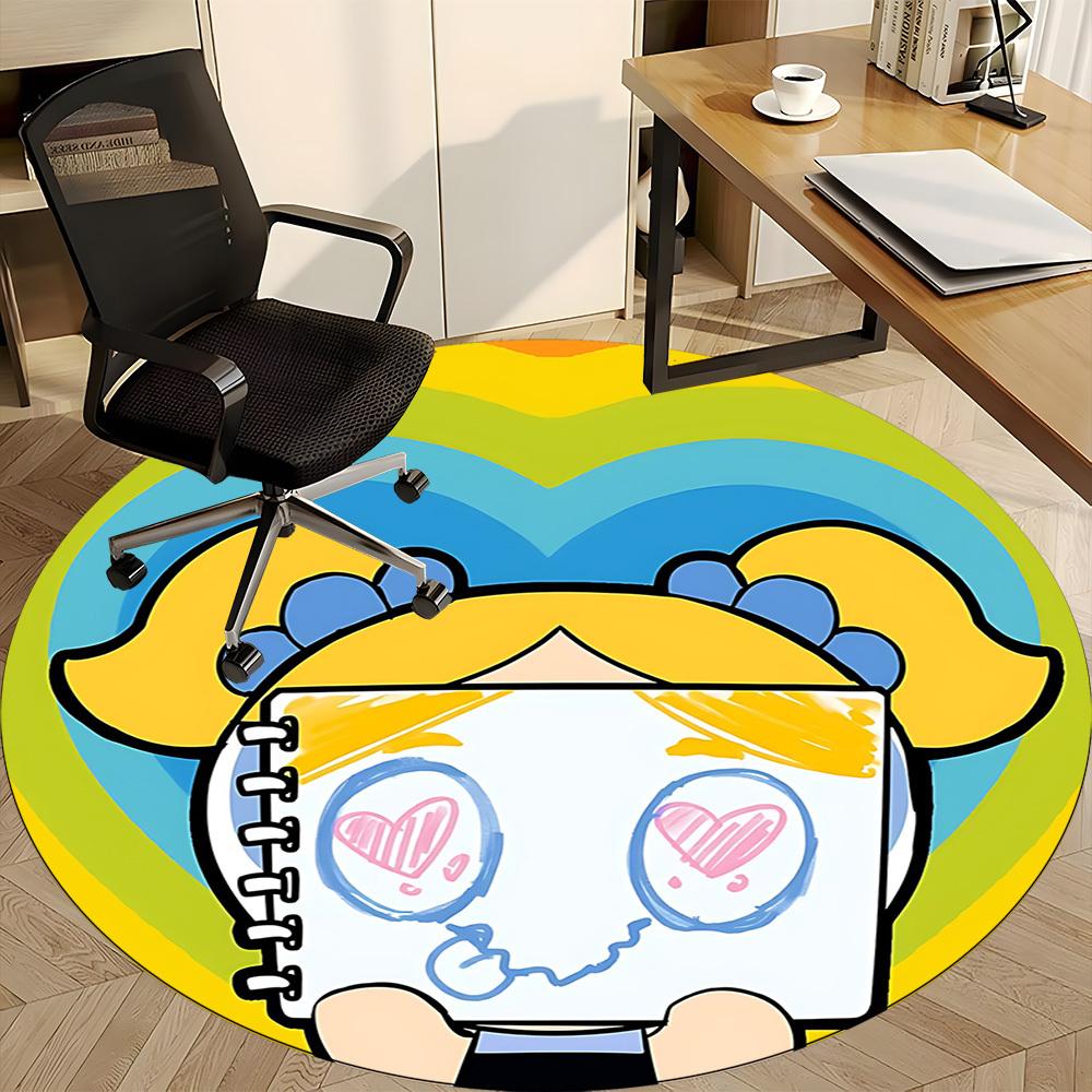 1pc The Powerpuff Girls Office Round Area Rug, Under Office Chairs Bedroom Living Room Home Decor, Room Deco, Available in Various Sizes