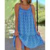 Moda feminina vestido estilingue verão casual sem mangas oversized floral impressão festa vestidos soltos feminino