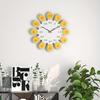 Modern Sunflower Wooden Wall Clock Silent, Battery Powered, Perfect for Living Room Youngsters' Room Decor