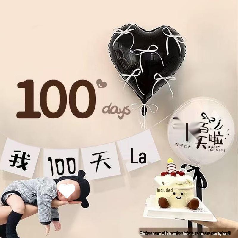 Baby Milestone Photo Props: 30/100 Days Balloons & Decorations for Boys & Girls