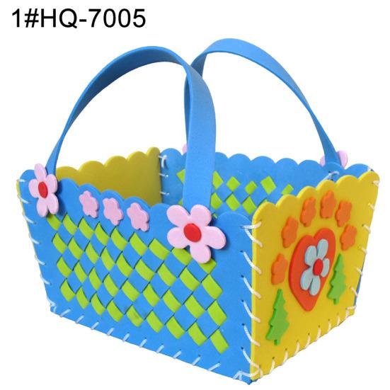 DIY Cute Flower Handmade Craft Kids Children Creative Toy Braided Storage Basket