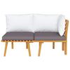 vidaXL 2-tlg. Garten-Lounge-Set mit Kissen Massivholz Akazie