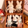 Soft Plush Doll Keychain Cute Plush Rabbit Key Ring Creative Bear Plush Pendant  Women