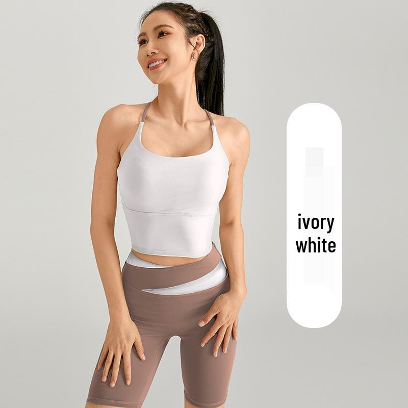 

Women s High-Intensity Strappy Yoga Sports Bra - Shockproof & Anti-Sagging with Fixed Chest Pad. L