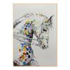 Classic Canvas Painting for Home Decor, Black Horse, Orange Horse, Racing, Wall Art, Riding Woman Pictures, Living Room