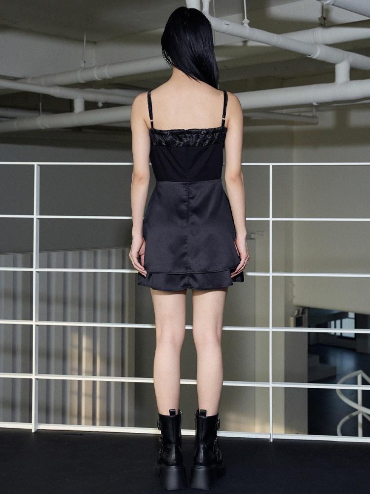 ITOV SEOUL Double Flare Mini Dress Bk