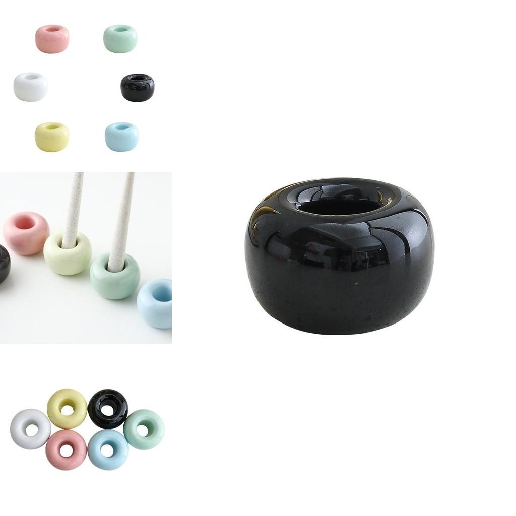 Fashionable Ceramic Toothbrush Rack Personalized Toothbrush Base Multiple Colors 4.5*2.8cm