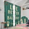 2pcs 2D Flat Printing Scene Curtains Life Balcony Home Fabric Without Electricity Birthday Party Perfect for Home Wall Yard Use