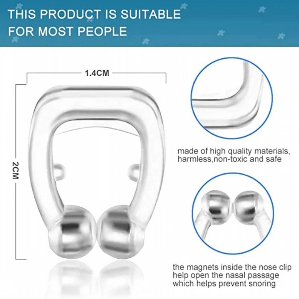 Silicone Magnetic Anti Snoring Nose Clip Anti-Snoring Corrector Snore Prevention Gadget Anti-Snore Device Quiet Sleep Night