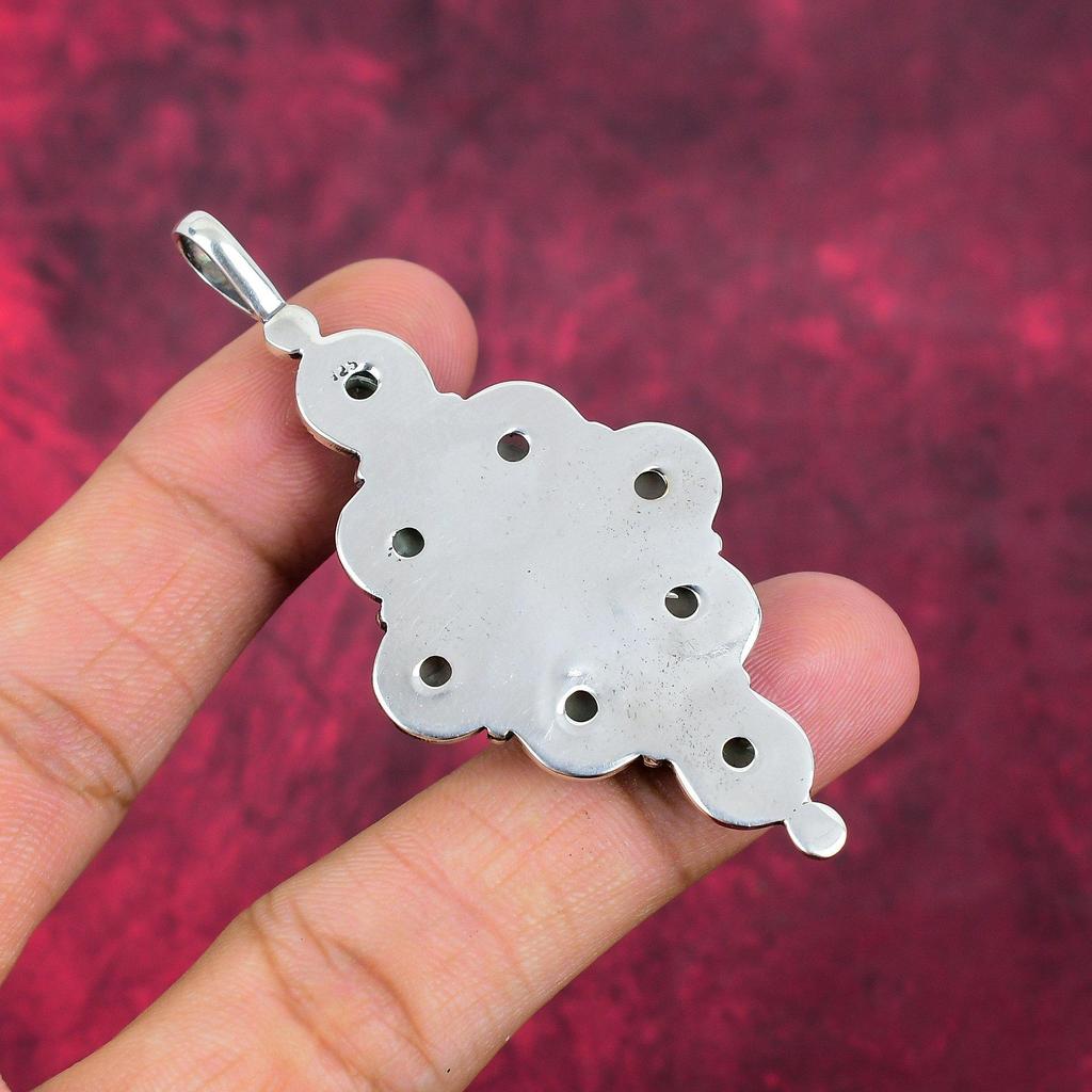 Aqua Chalcedony, Tanzanite 925 Solid Sterling Silver Gemstone Jewelry, Handmade Pendant, For Memorial Day