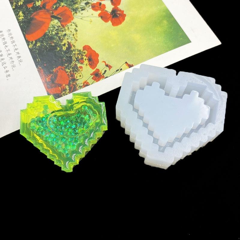 Resin Shaker Molds Silicone Resin Casting Molds Epoxy Quicksand Molds for DIY Pendant Charm Jewelry Making Accessories