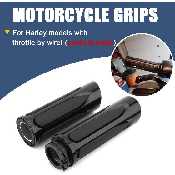 1" 25mm Motorrad Lenkergriffe Kabel Gasgriffe Handgriffe für Harley Sportster 883 XL XR Softail Breakout Dyna Fat Bob Touring Street Glide