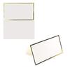 Set of 50 Stylish Gold Rimmed Table Name Cards for Wedding Banquet Dinner Party and Festival Gold/ Silver Accent
