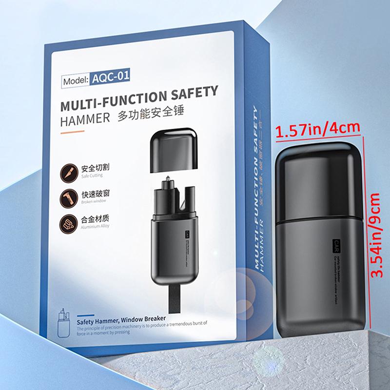 

2 в 1 автомобильный молоток безопасности для аварийного выключателя стекла автомобиля, высокая твердость, спасательный инструмент из вольфрамовой стали для ремня безопасности