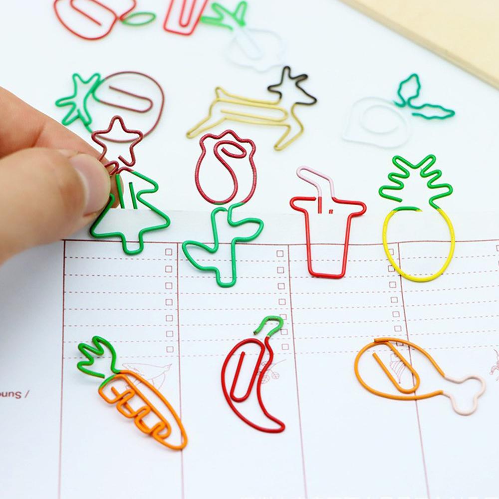 10 Pieces Cartoon Vegetabl Creative Carrot Metal Office School Supplies Cute Paper Clips Gift