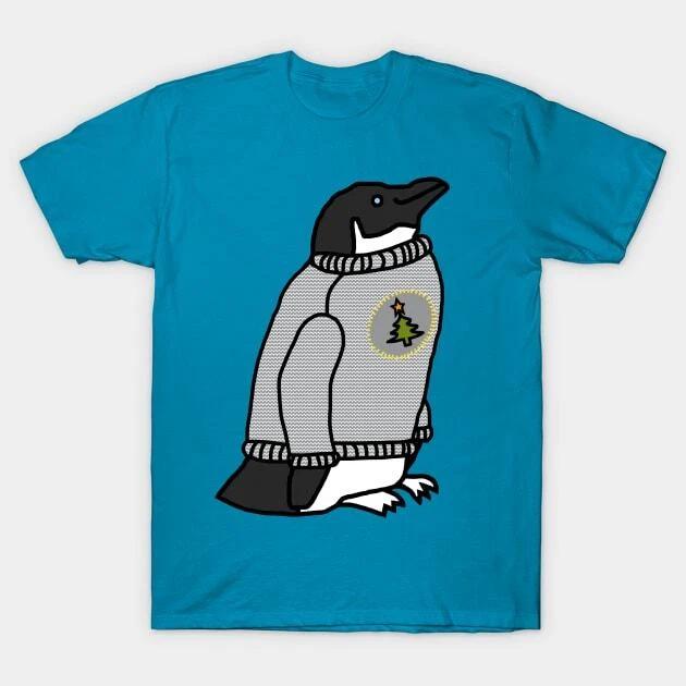 Penguin Loves Christmas Sweaters Made in Australia T-Shirt 2XL