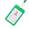 Portable Double Sided Transparent Employee ID Card Holder Name Tags with Lanyard