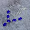 Blue Chalcedony Gemstone Handmade 925 Sterling Silver Jewelry Necklace 18" M-404
