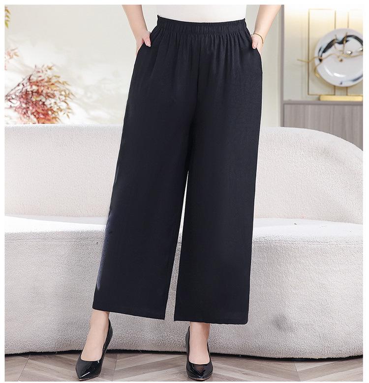 Stylish Plus Size Mid-Sleeve Shirt for Elderly Women: Spring/Summer Tang Suit Top for 70-Year-Olds