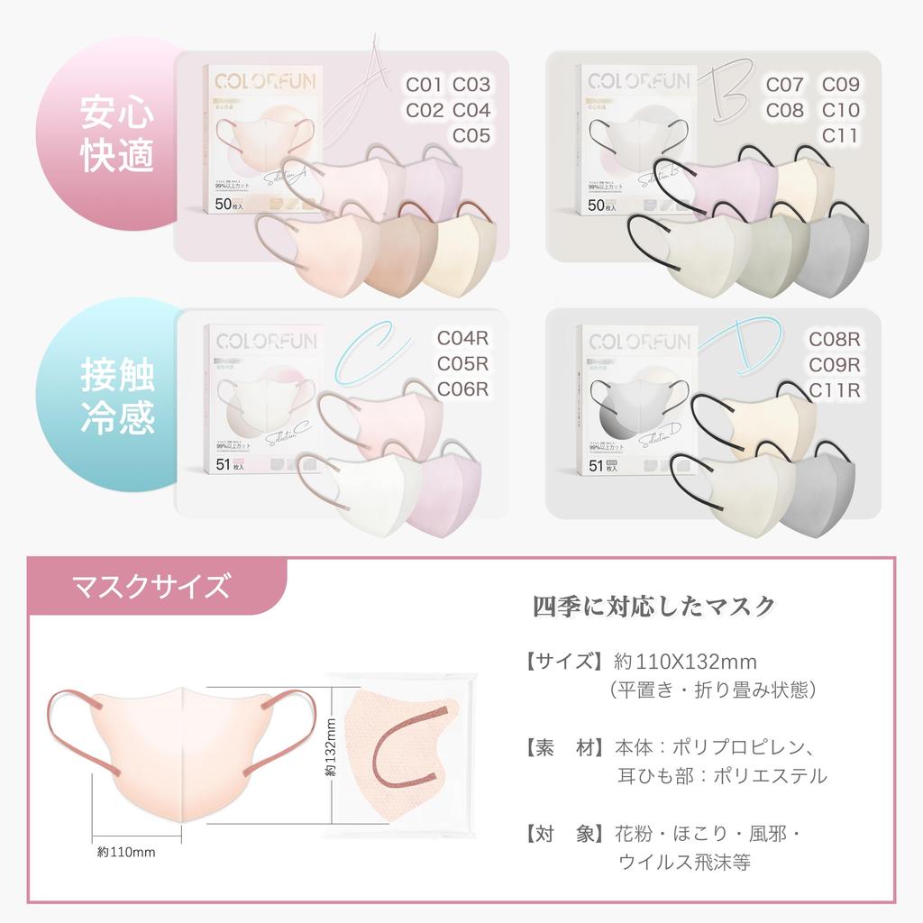 Moe Life 50 Nonwoven 3D Nonwoven 3D Nonwoven Bicolor Color Disposable 5D Small Face White x Camel Beige Standard Individually [Individually Wrapped,