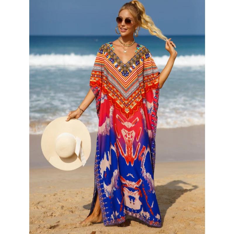 Damskie narzutki plażowe Czeska sukienka plażowa Sukienki w dużych rozmiarach