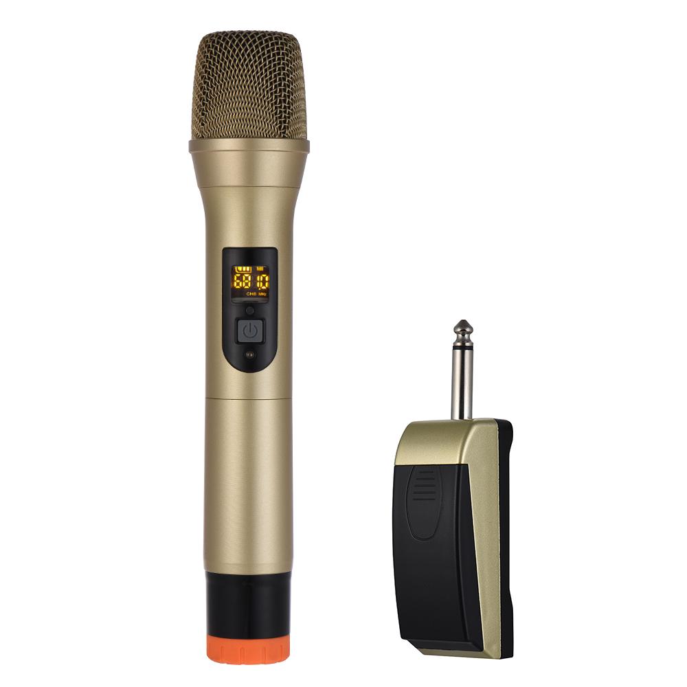 UHF Handheld Wireless Microphone Mic System 48 Channels for Karaoke Business Meeting Speech Home Entertainment