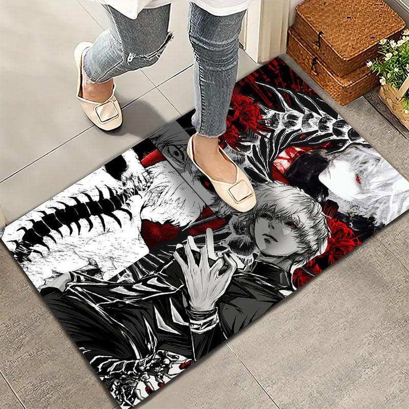 Tokyo Ghoul Teppich Teppich für Wohnzimmer Schlafzimmer Zuhause Sofa Dekoration Kinder Spielen Rutschfeste Bodenmatte