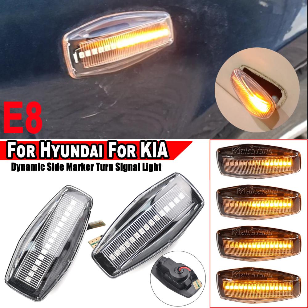 A Pair Dynamic Blinker LED Light Side Marker For Hyundai Tucson Terracan Coupe Trajet Matrix Elantra XD i10 Getz Sonata XG