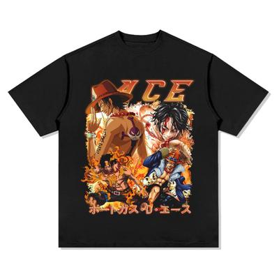 One Piece Portgas D Ace TShirt Men Women Streetwear 100 Cotton Breathable Casual Loose Fit Short Sleeve Crew Neck Graphic Tee