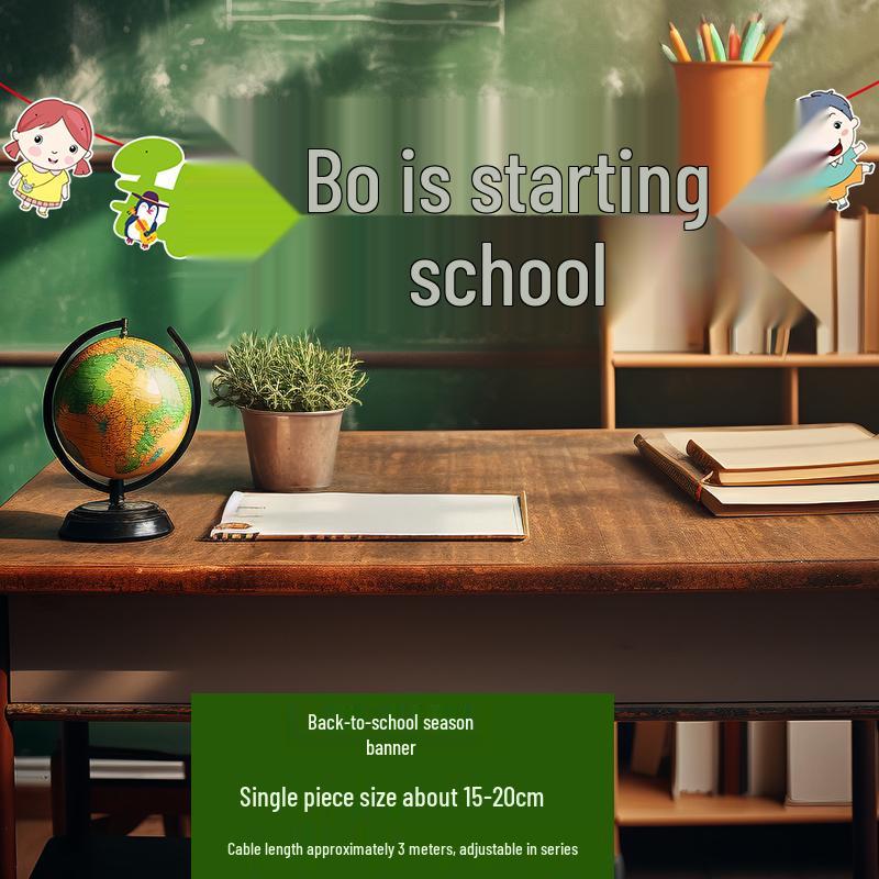 Kreative Back-to-School Cartoon Banner Dekoration für Klassenzimmer und Kindergärten