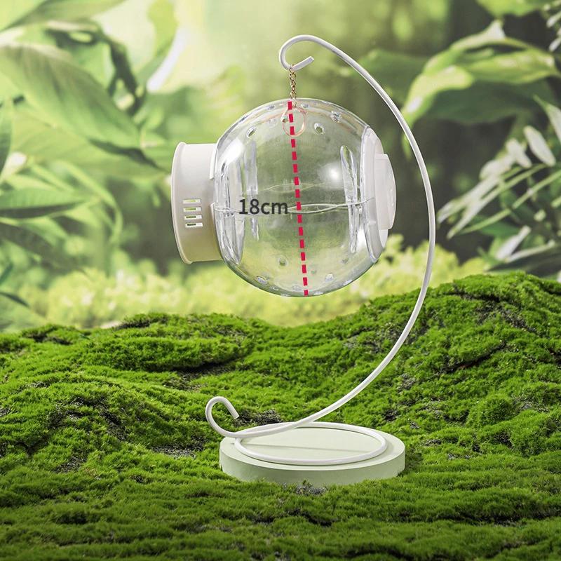 Acrylic Transparent Bird Nest Parrot Hatching Outdoor Garden Hanging Hatching Breeding House Nest Bird Accessory Diameter 18cm