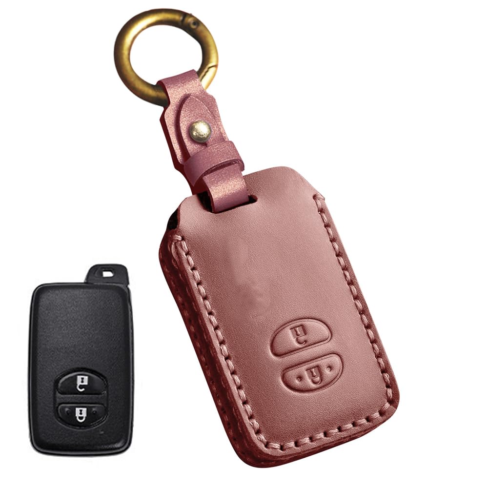 

[LETINGFAR] Key Case for Toyota, Smart Key Case, Key Cover, Cowhide Leather Toyota 2