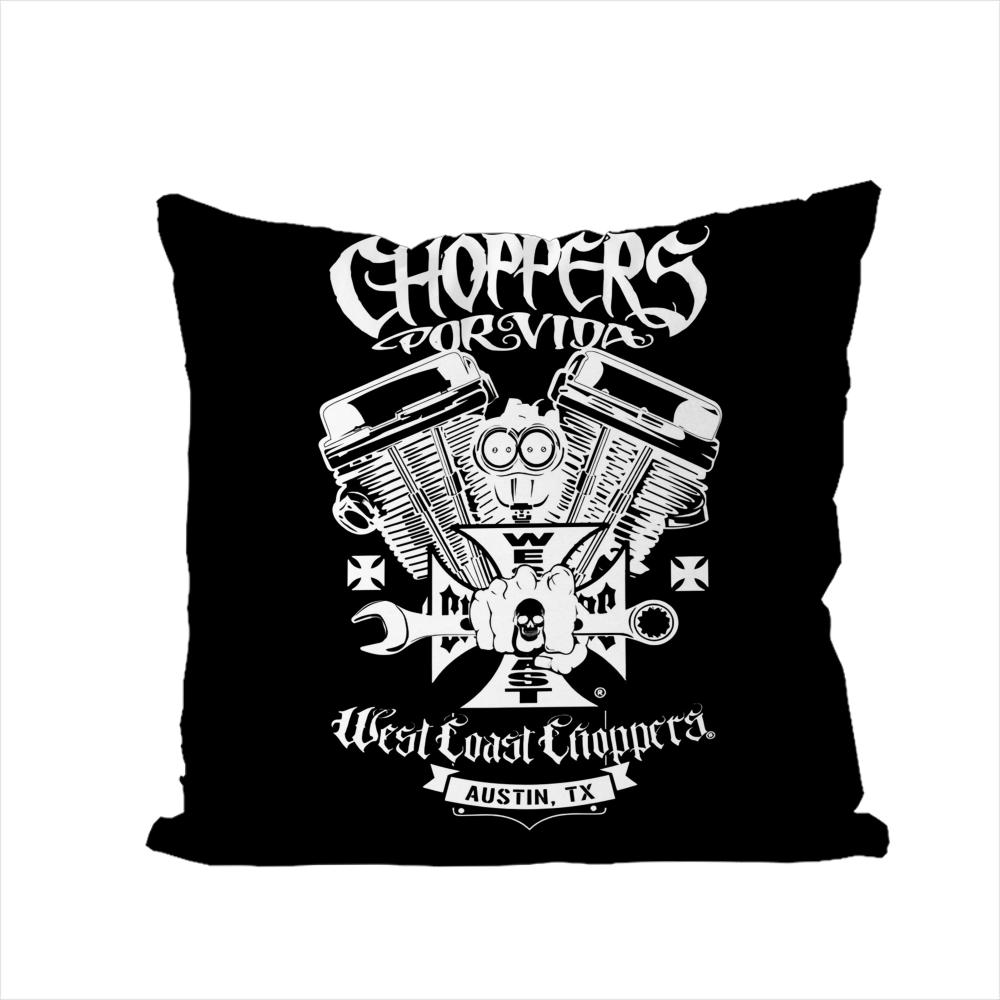 West Coast CChoppers Pillow Case For Car Sofa Decorative Home Doublesided Print Plush Square Throw Pillow Cushion Cover