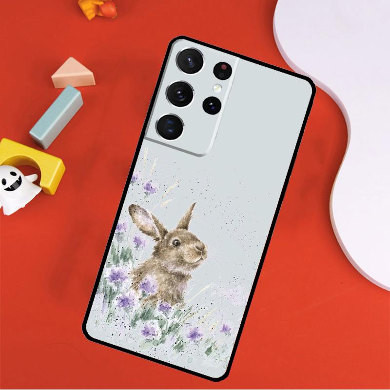 Rabbit Phone Case For Samsung Galaxy S25 Ultra S24 Ultra S9 S10 S20 S21 S22 S23 Plus S24 FE Cover