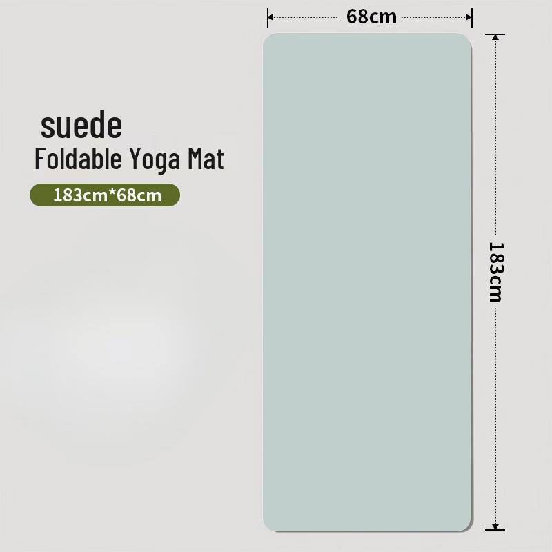 OEING Foldable Suede Rubber Yoga Mat