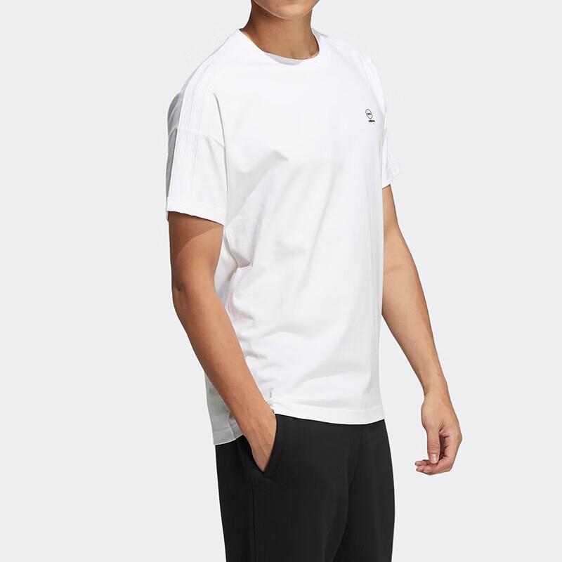 Adidas Neo Letter Pattern Printed Round Neck Short Sleeve T-Shirt Men T-Shirts White HC9689