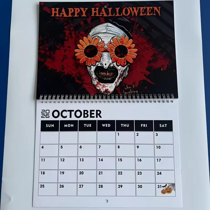 Wall Calendar 2026 Monthly Hangable Clown Design 12 Months Family Planner Organizer Calendar for Bedroom Home Office Decor