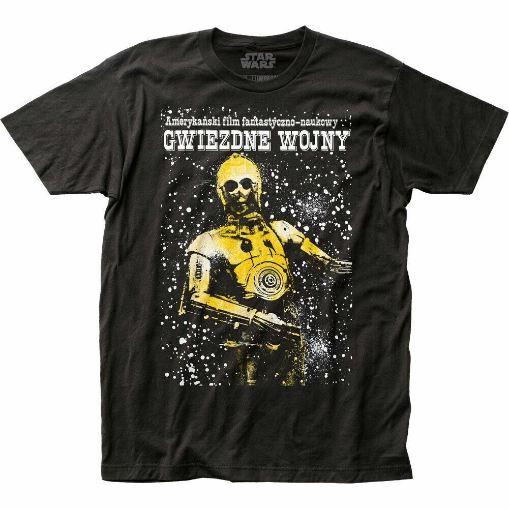 

Star Wars Polish Poster T Shirt Licensed Sci-Fi Movie Retro Classic Tee Black M