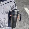 Tazza termica a doppia bevanda di grande capacità con cannuccia e manico - Ideale per sport all'aperto e ufficio