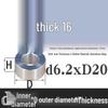 Außen-Ø 20mm Aluminiumlegierung Flache Unterlegscheibe Abstandshalter mit M6/M8/M10/M12 Innenloch - Metallwellenbuchse Isoliersäule.
