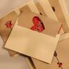 Valentines Day Mothers Day Greeting Card with Envelope Hollow Heart Flowers Gift Card Birthday Party Supplies Wedding Invitation