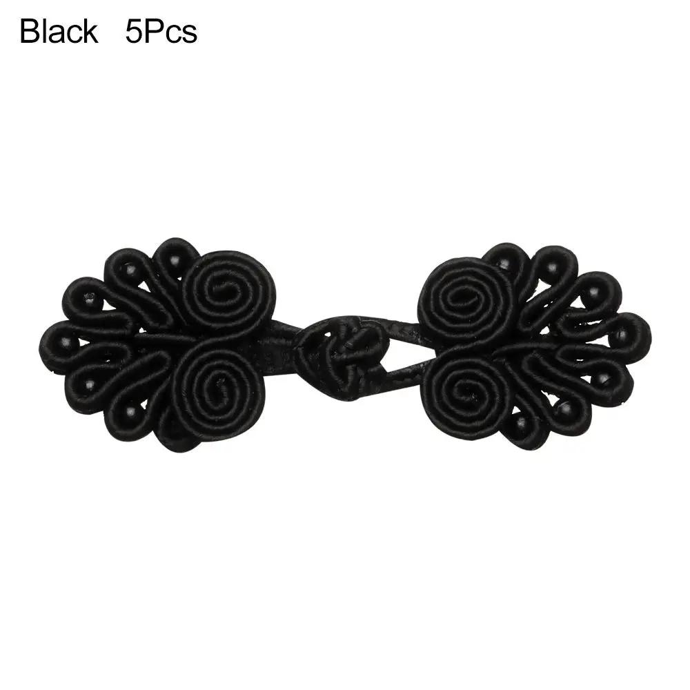 5Pcs Nylon Buttons Chinese Knot Button Chinese Handmade Cheongsam Buttons Knot Fastener Closures DIY Sewing Clothing Accessories