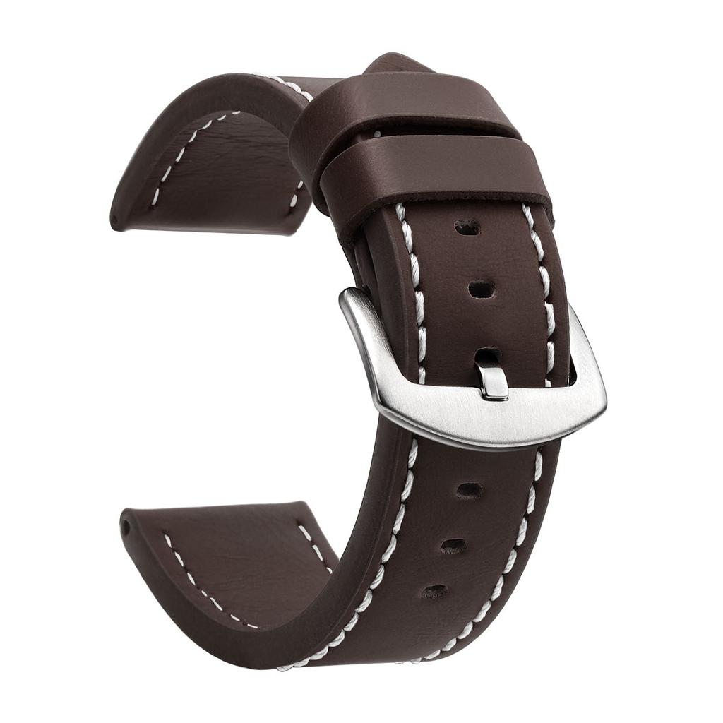 SAMCO Bracelet de Montre Sport Cuir Vintage Boucle Acier Inoxydable Accessoires de Montre 18mm 20mm 22mm 24mm