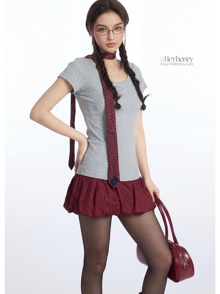 HeyHenry Women's Square Neck Slimming T-shirt - Short Sleeve, Solid Color, Casual Summer Top